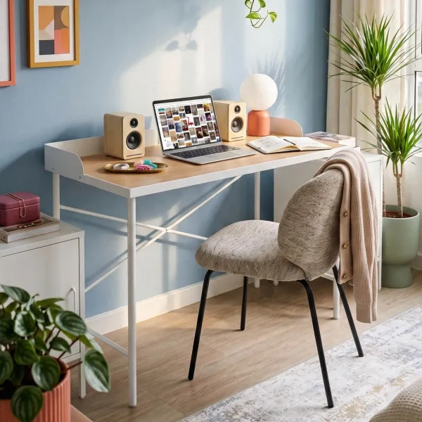 Wilton Desk - Natural & White