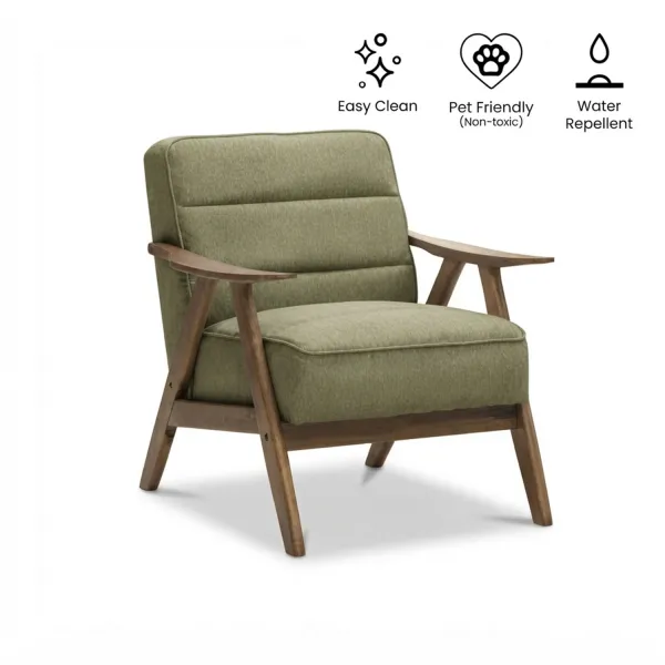 Astrid Mid Century Retro Green Lounge Chair