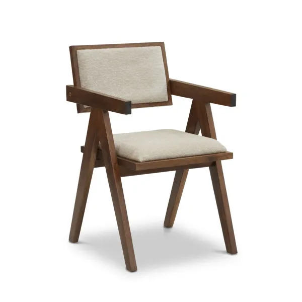 Jolene Cedar Brown Dining Chair Light Beige