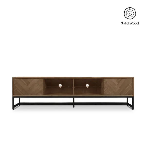 Hampton Smoke Walnut TV Cabinet 200cm