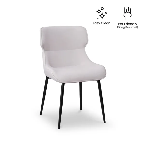 Mateo Pearl White Dining Chair