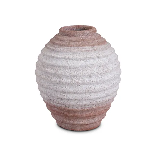 Lumia White Washed Vintage Terracotta Vase