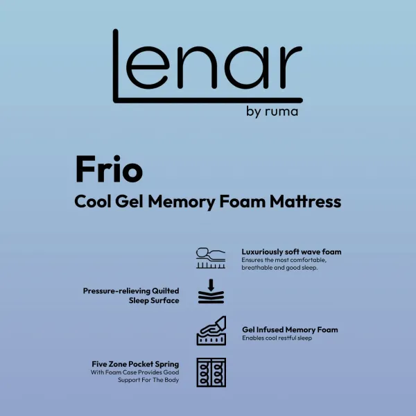 Lenar Frio Cool Gel Memory Foam Queen Mattress