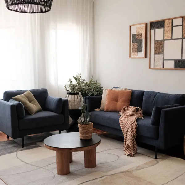 Loft Midnight Blue 1 Seater Sofa