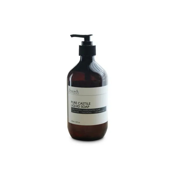 Jeanie Botanicals Liquid Castile Soap 500ml (Lavender/Patchouli/Cedarwood)