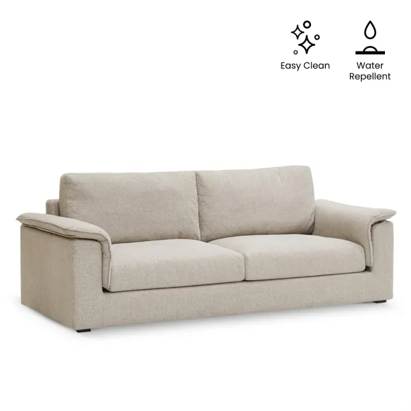 Megan Oatmeal 3 Seater Sofa