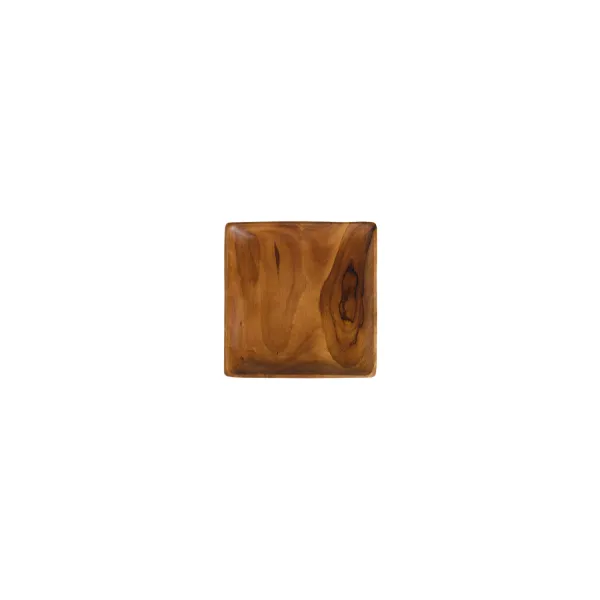 Syra Natural Teak Square Plate - Small