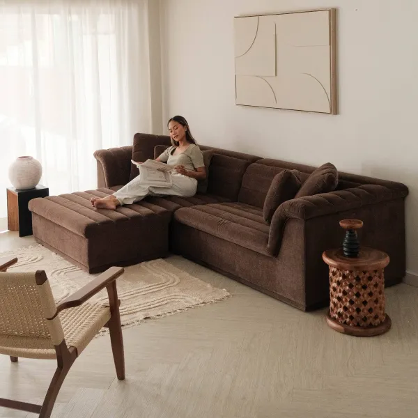 Evelyn Espresso 4 Seater Sofa