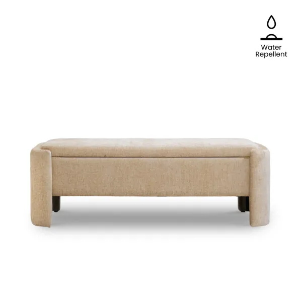 Candra Champagne Storage Bench