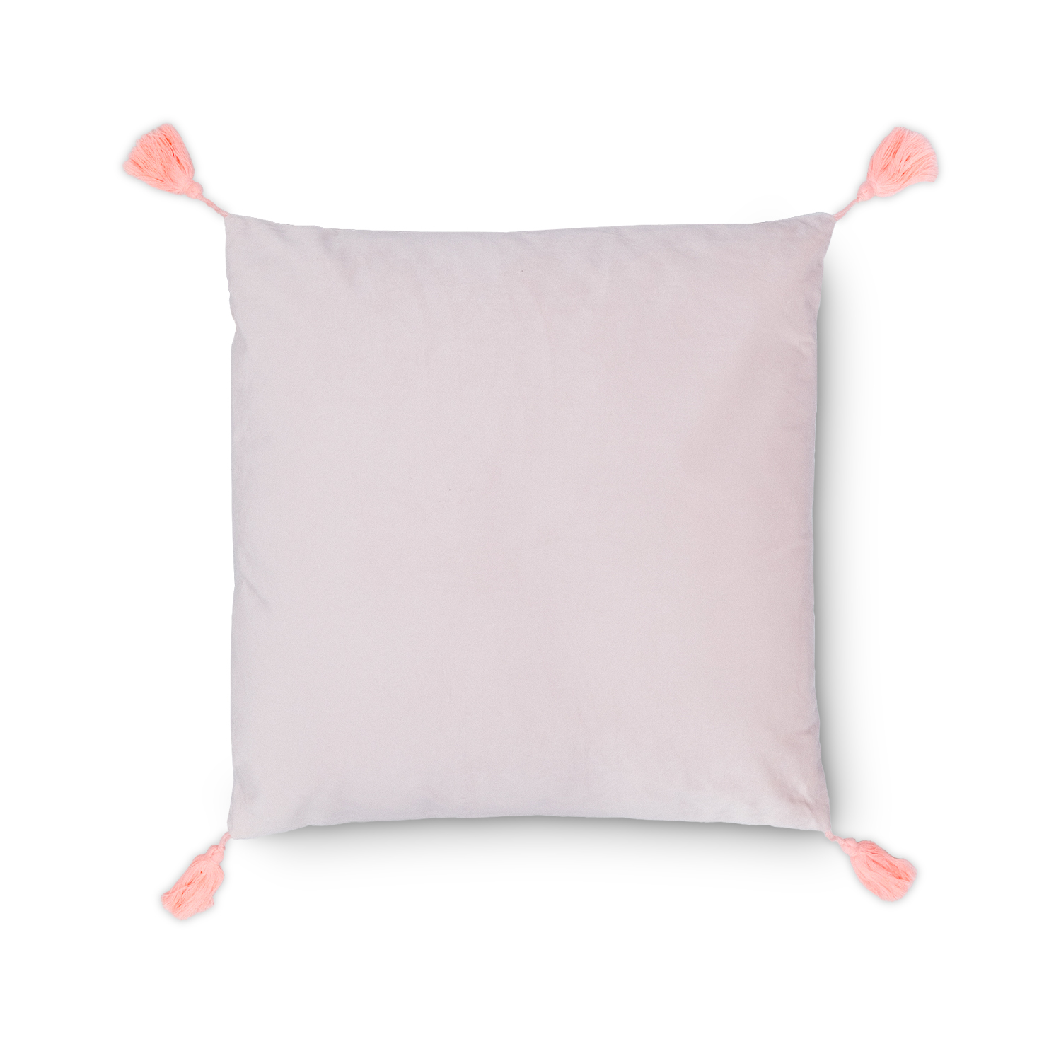 Tabitha Pink Velvet Cushion with Tassels 45x45