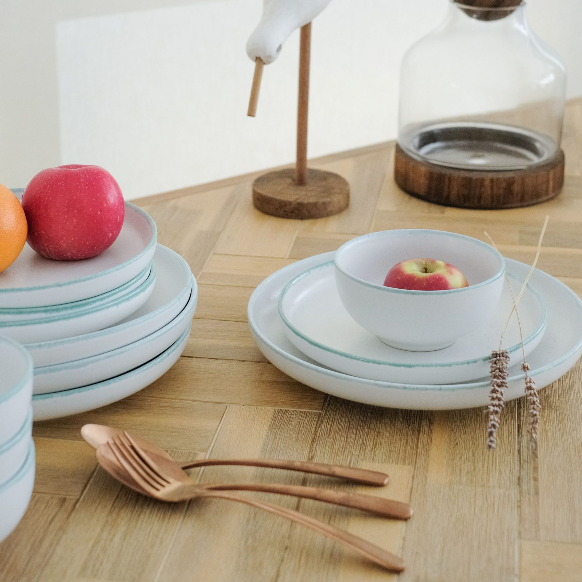 Crystal Tiffany Reactive Rim12-piece Dinner Set