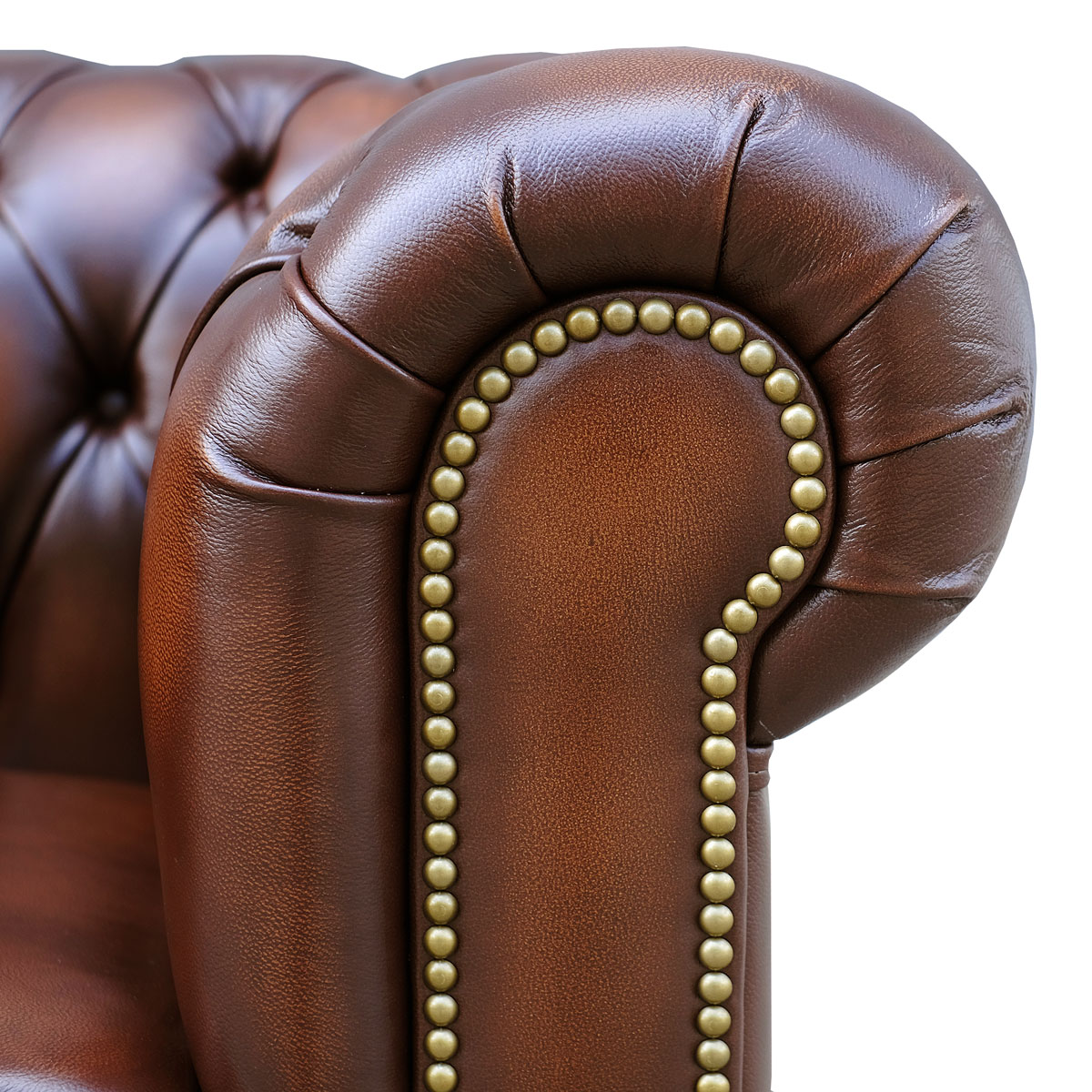 Kinsley Wash-Off Leather Chesterfield 2 Seater Sofa