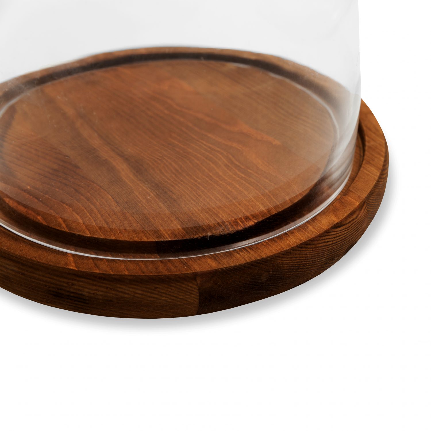 Olivia Glass Dome with Wooden Base