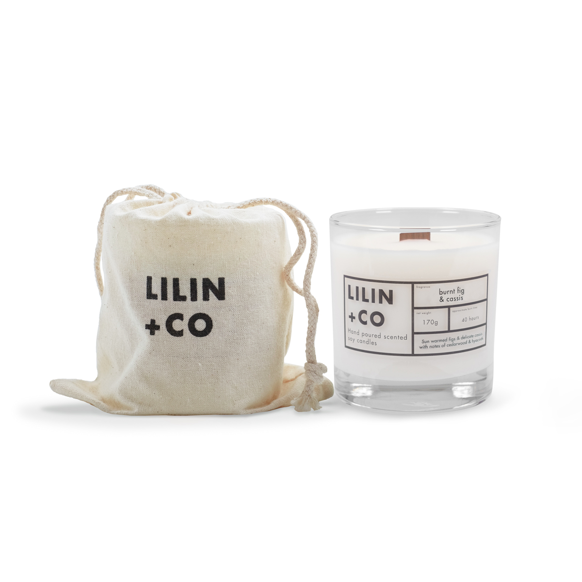 Lilin+Co Burnt Fig & Cassis Scented Candle