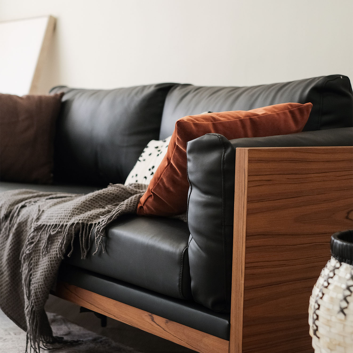Matthias Ebony 3 Seater Sofa