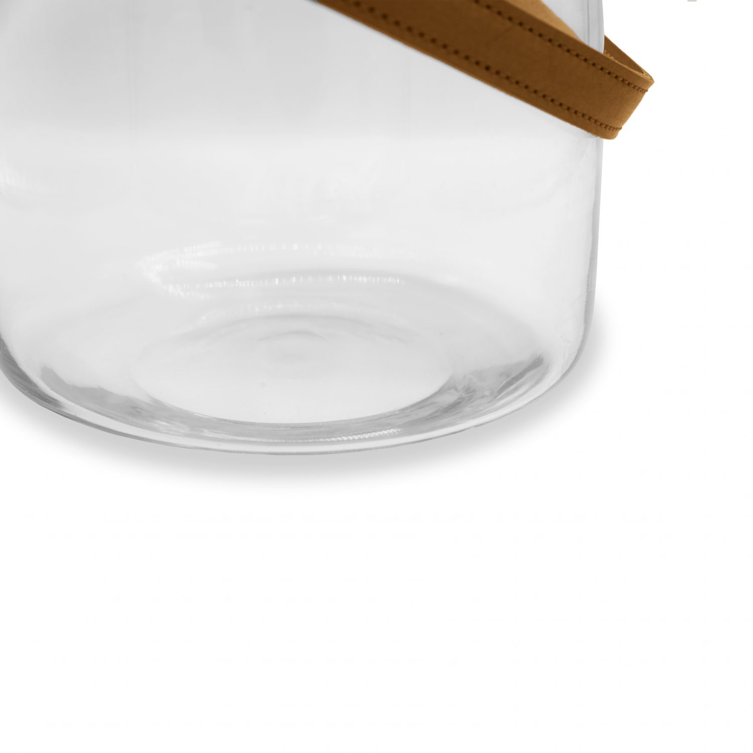 Willo Clear Bucket with Brown Leather