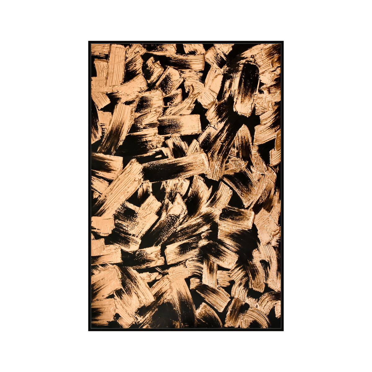 Framed Canvas 80X120cm Foil Plaster - Lux Rhythms