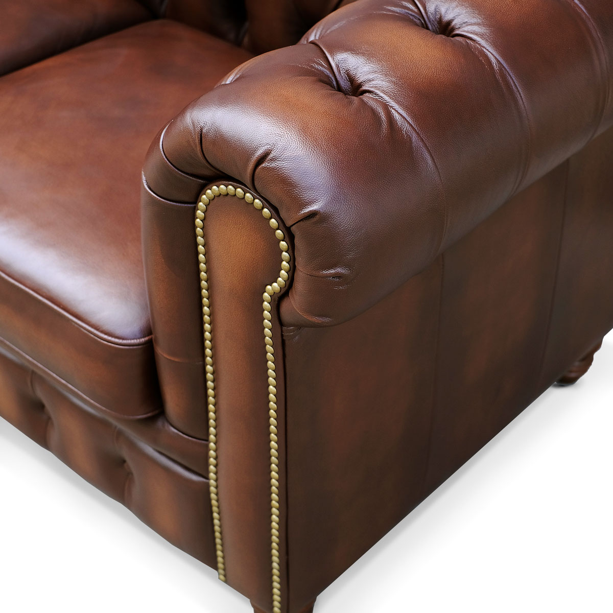Kinsley Wash-Off Leather Chesterfield 2 Seater Sofa