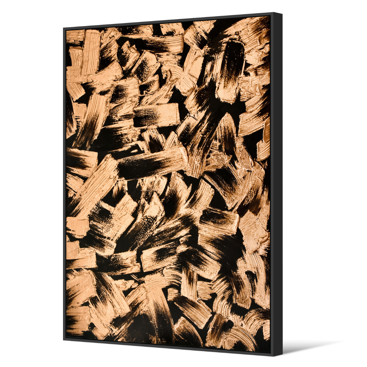 Framed Canvas 80X120cm Foil Plaster - Lux Rhythms