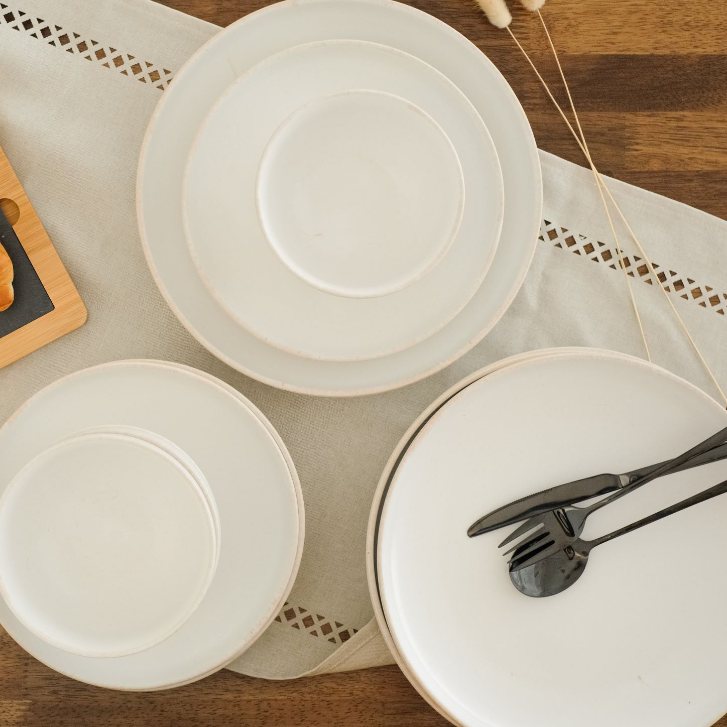 Crystal Natural Reactive Rim12-piece Dinner Set