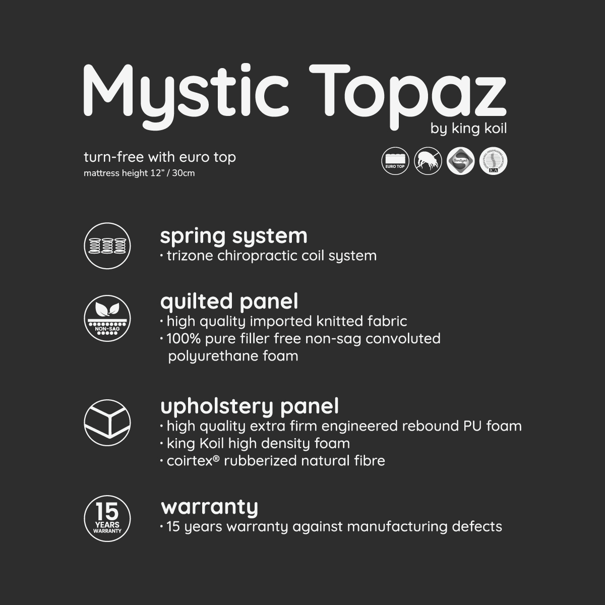 KingKoil Mystic Topaz Super Single Mattress