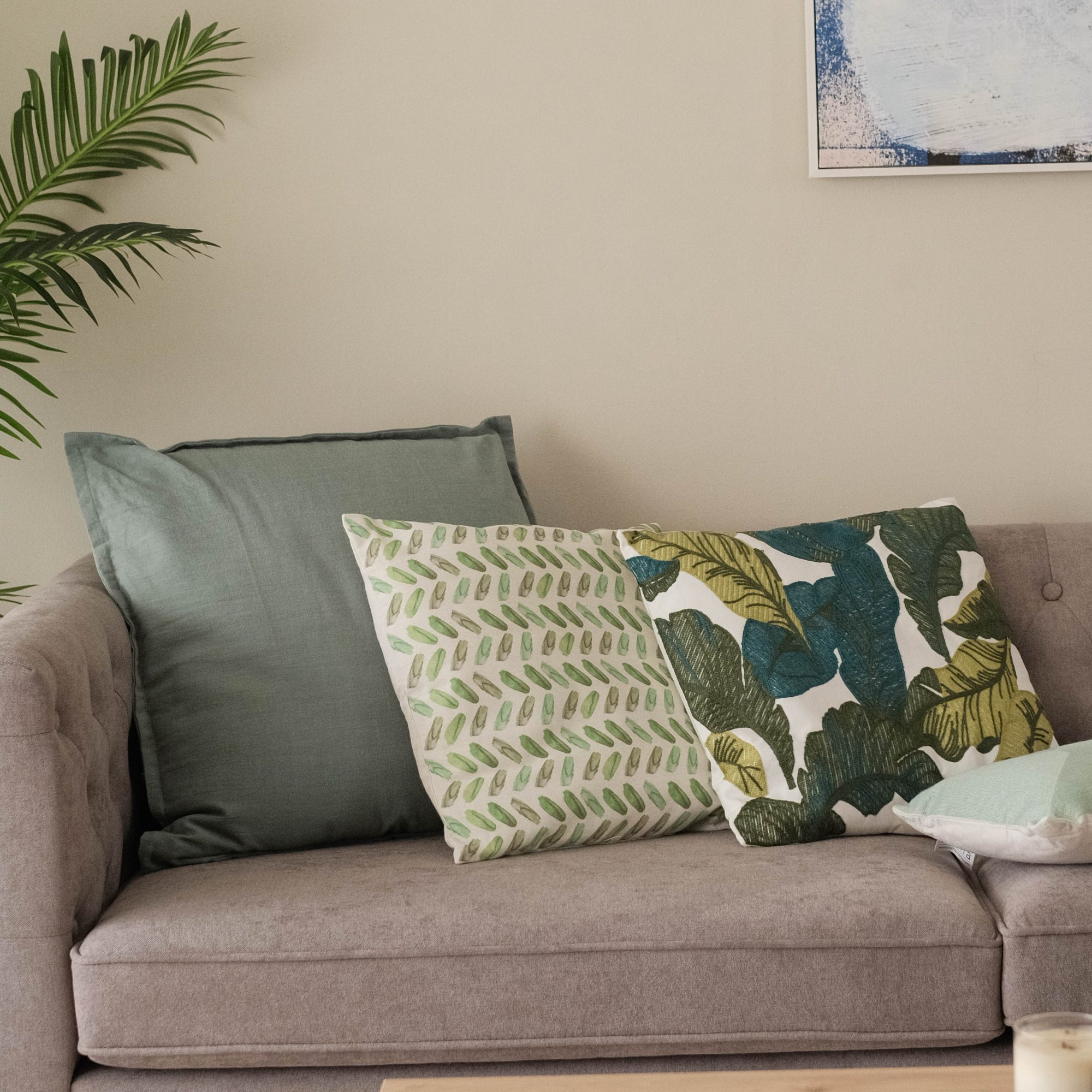 Shamaine Flange Spearmint Cushion 60x60