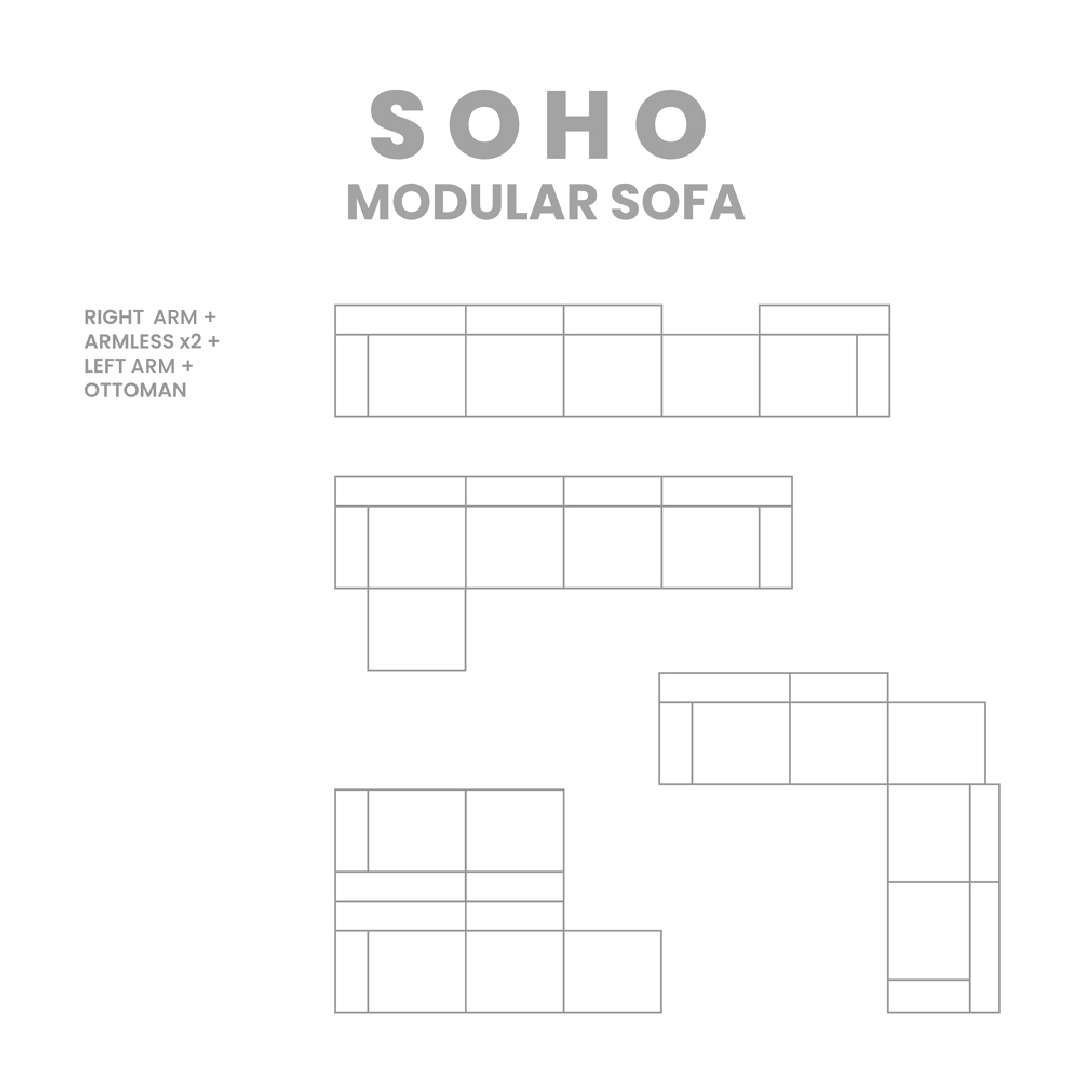 Soho Modular Armless Sofa