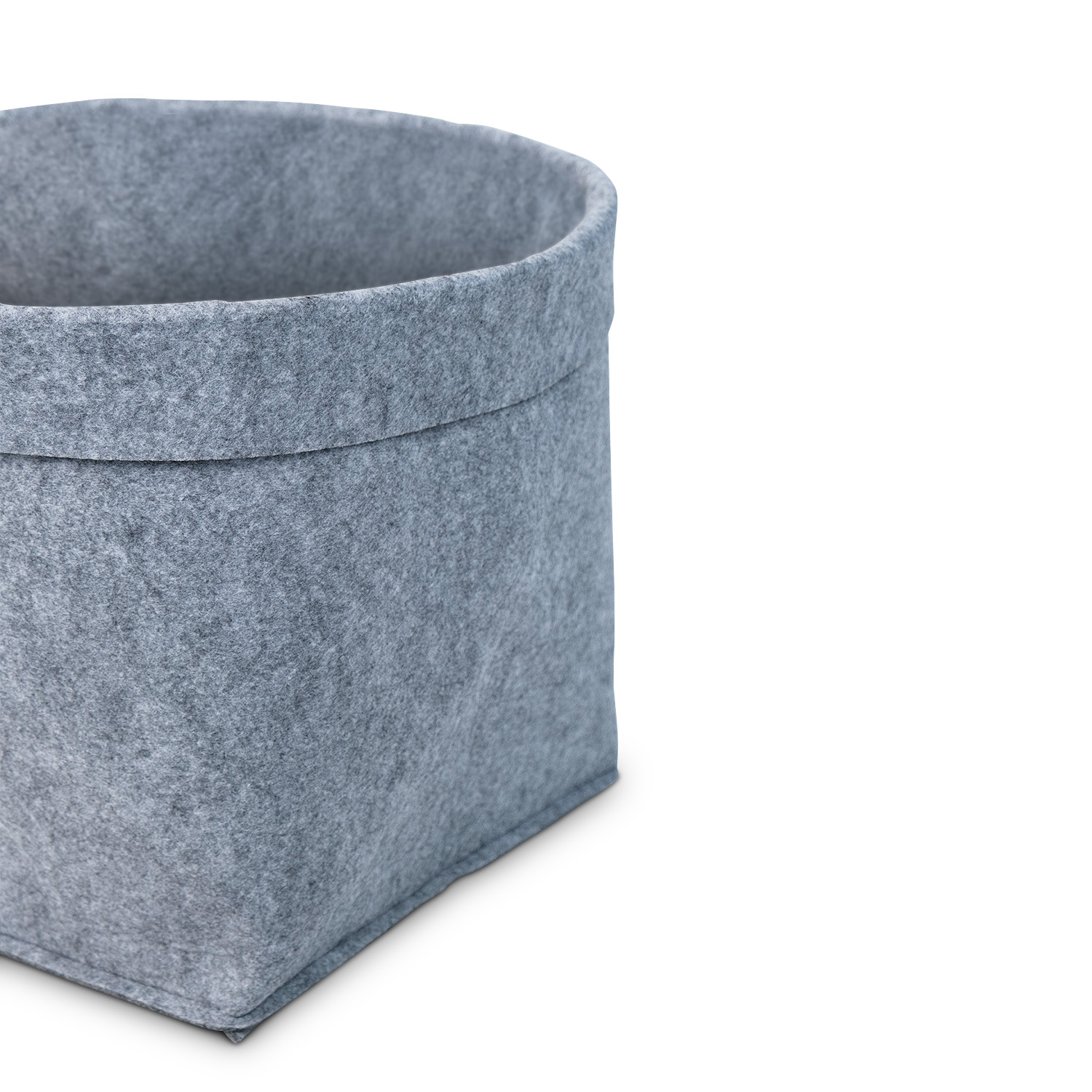 Alfie Grey Felt Basket - Small