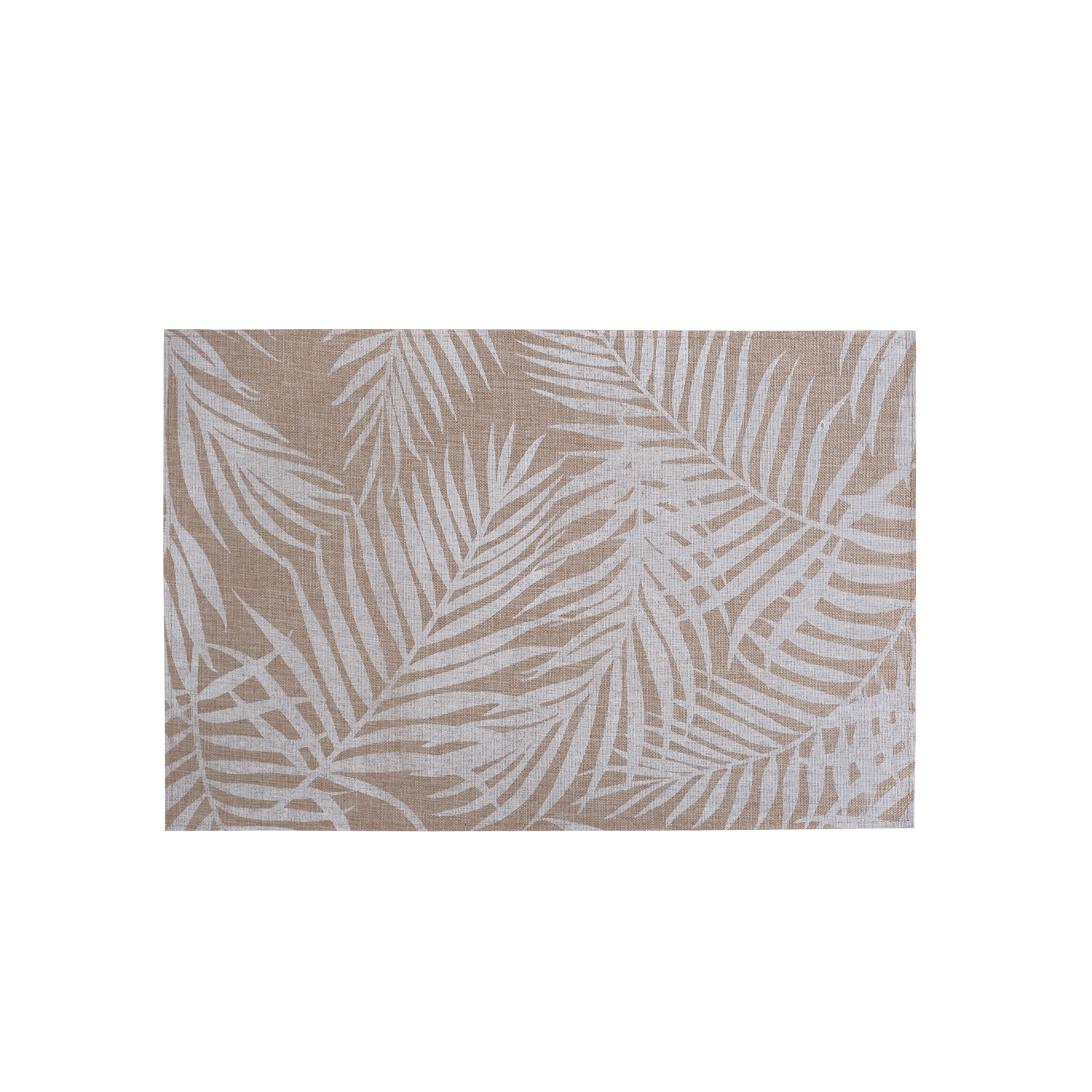 Linen Printed White Palm Placemat