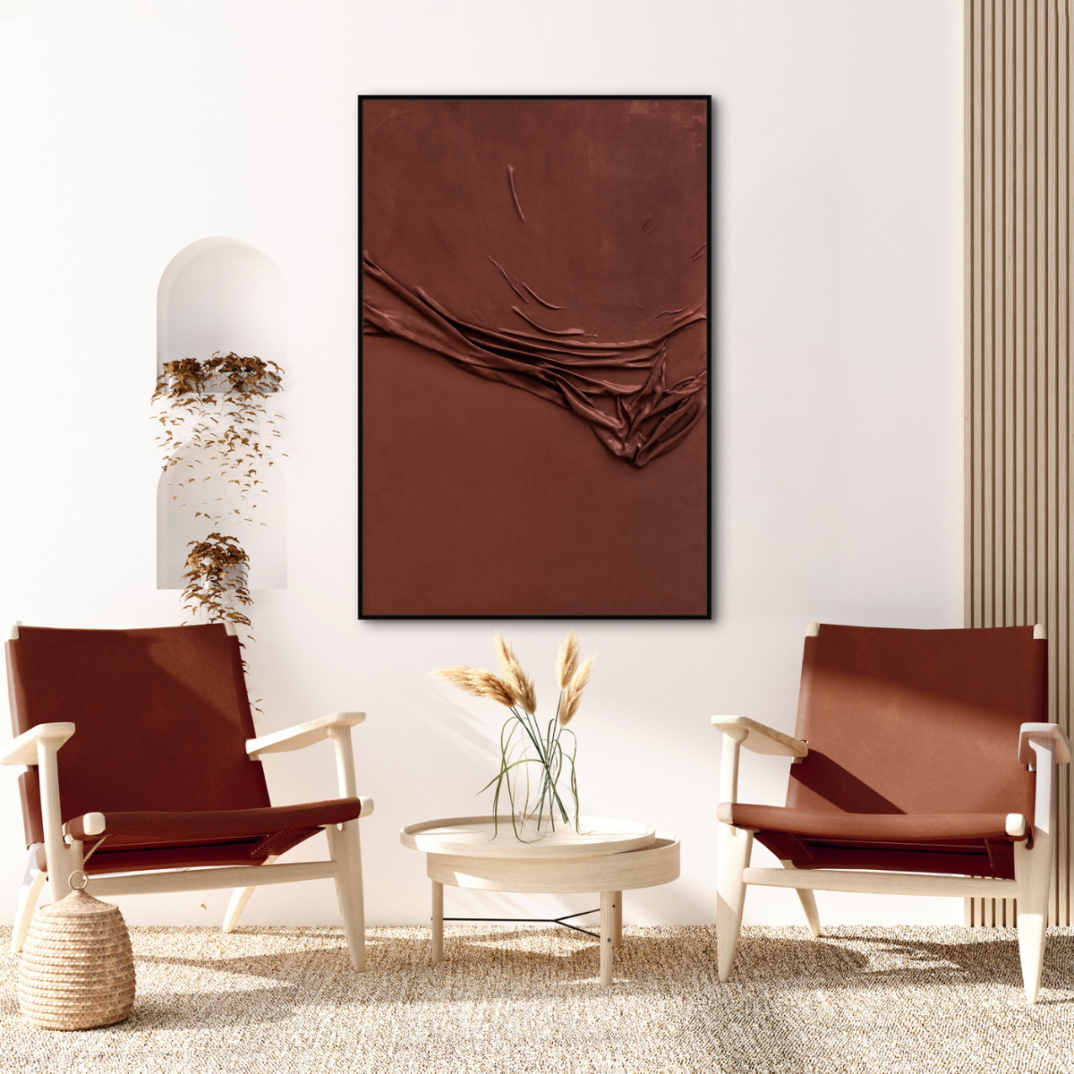 Framed Canvas 80X120cm Drape Textile - Tangled