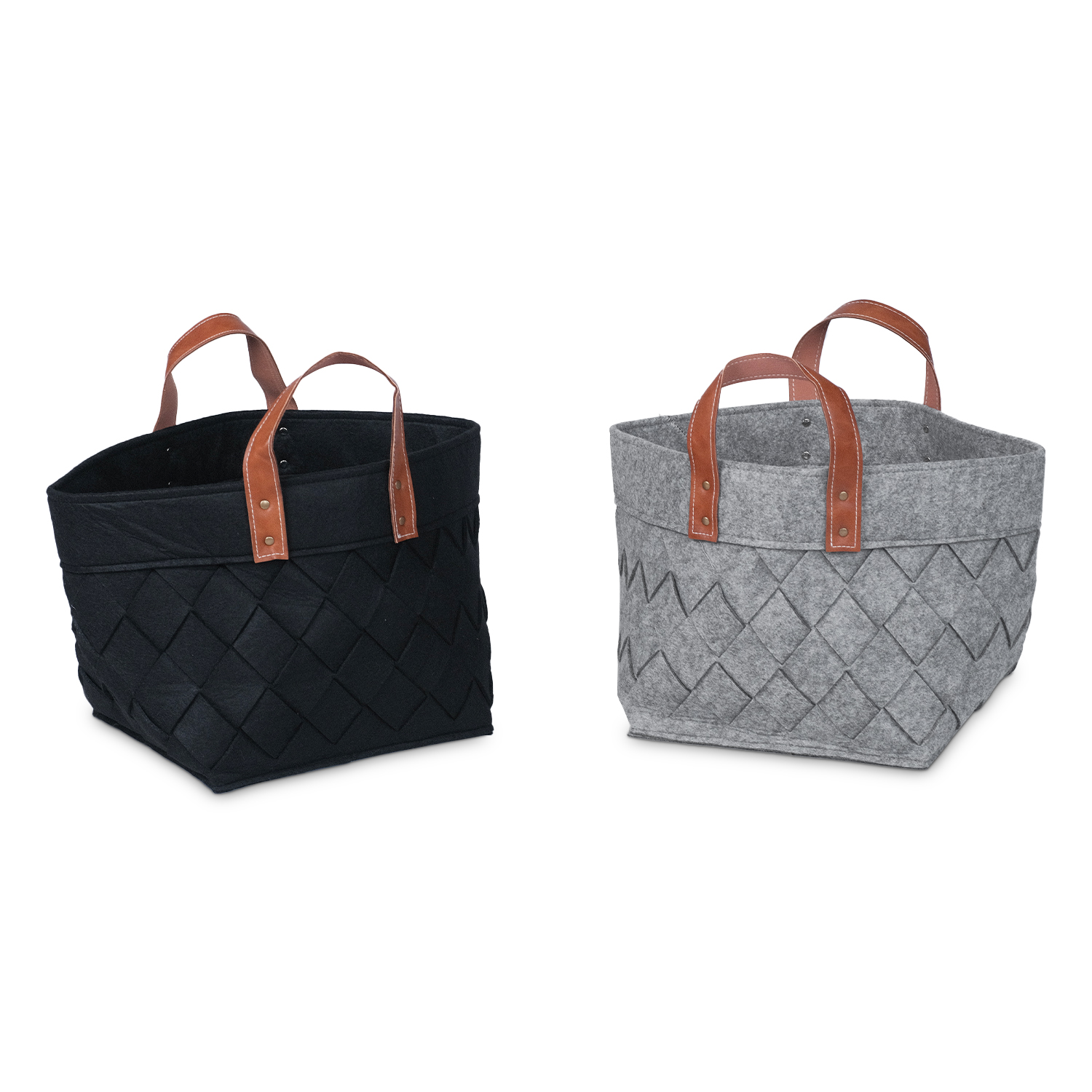 Hagen Grey Felt Basket