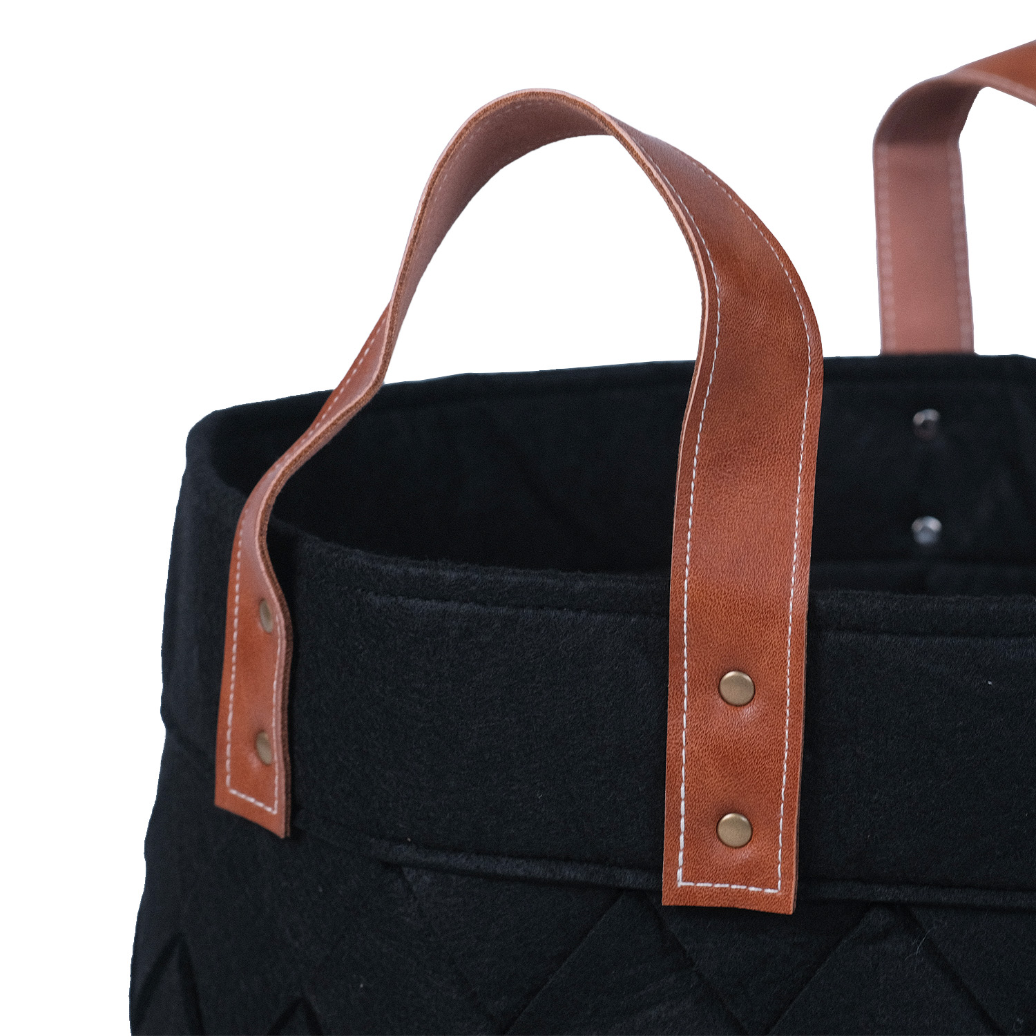 Hagen Black Felt Basket