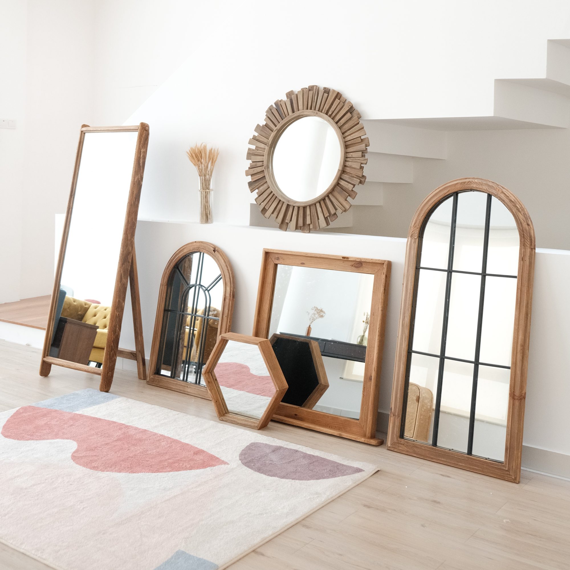 Reclaimed Wood Standing Mirror