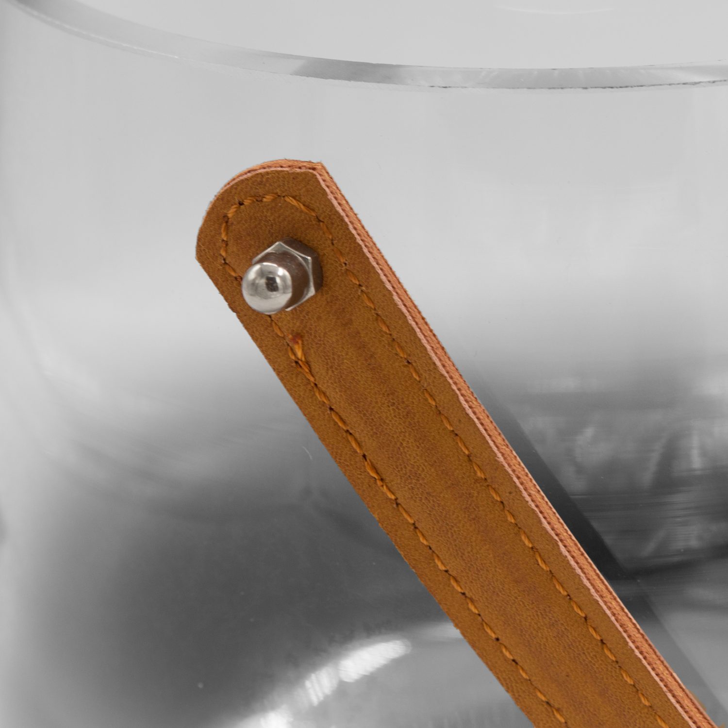 Willo Nickel Bucket with Brown Leather