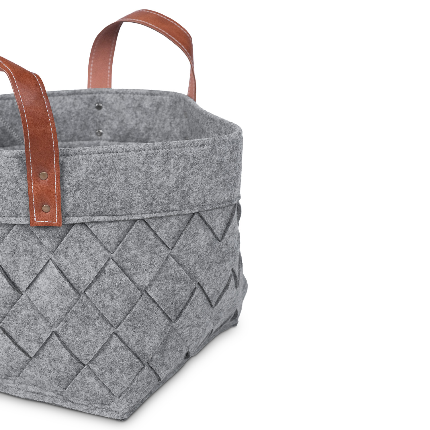 Hagen Grey Felt Basket