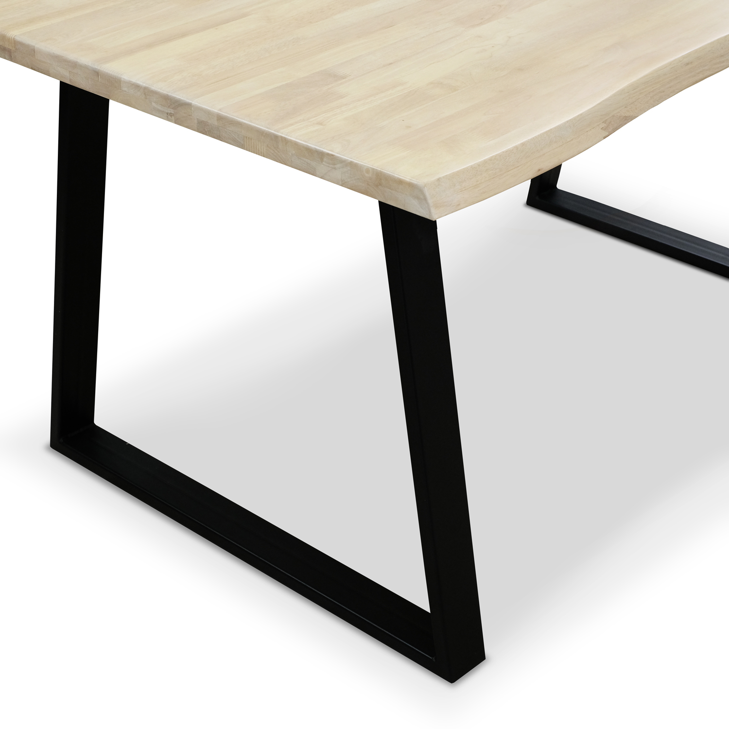 Fletcher Washed Oak Faux Live Edge Dining Table 150cm