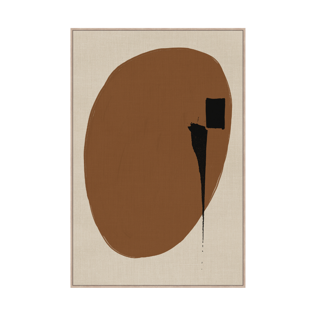 Framed Canvas 80X120cm - Neutral Brown