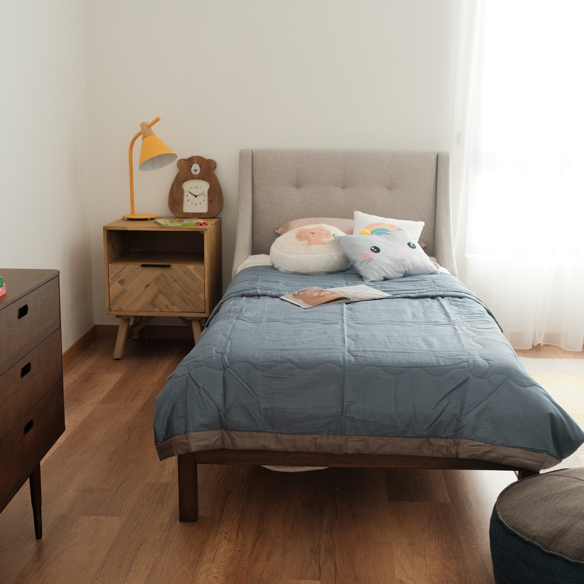 Cadence Greyish Single Bed