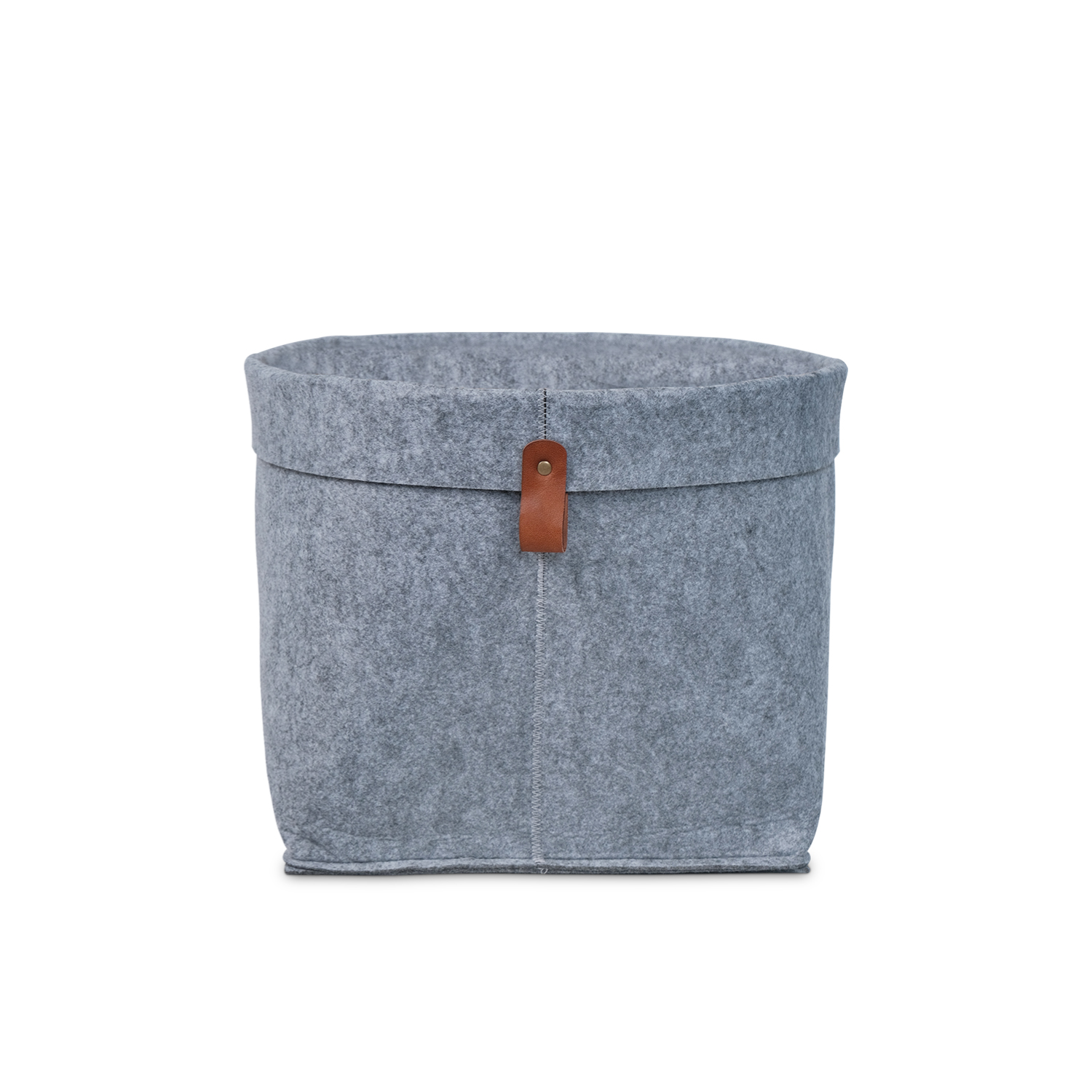 Alfie Grey Felt Basket - Small
