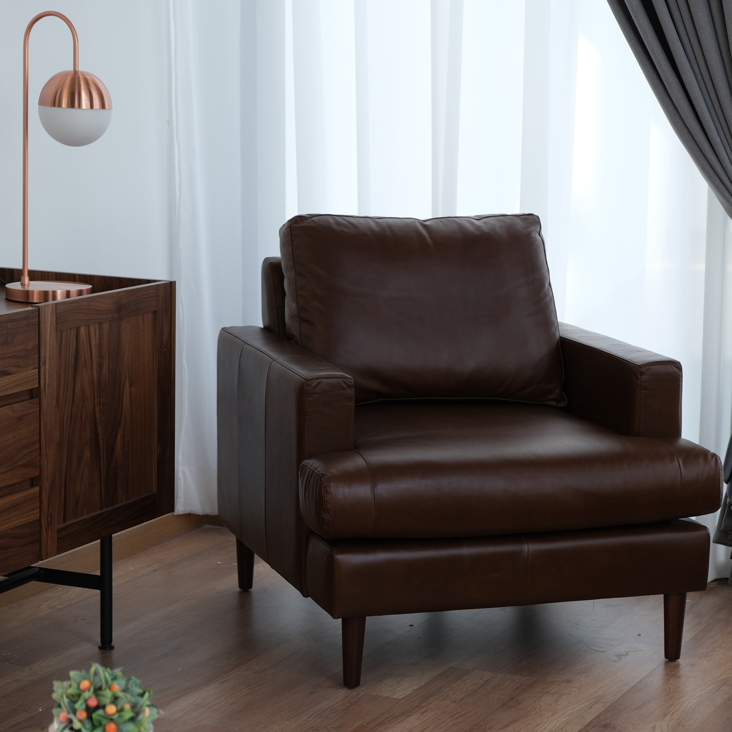 Jarred Vintage Leather 1 Seater Sofa