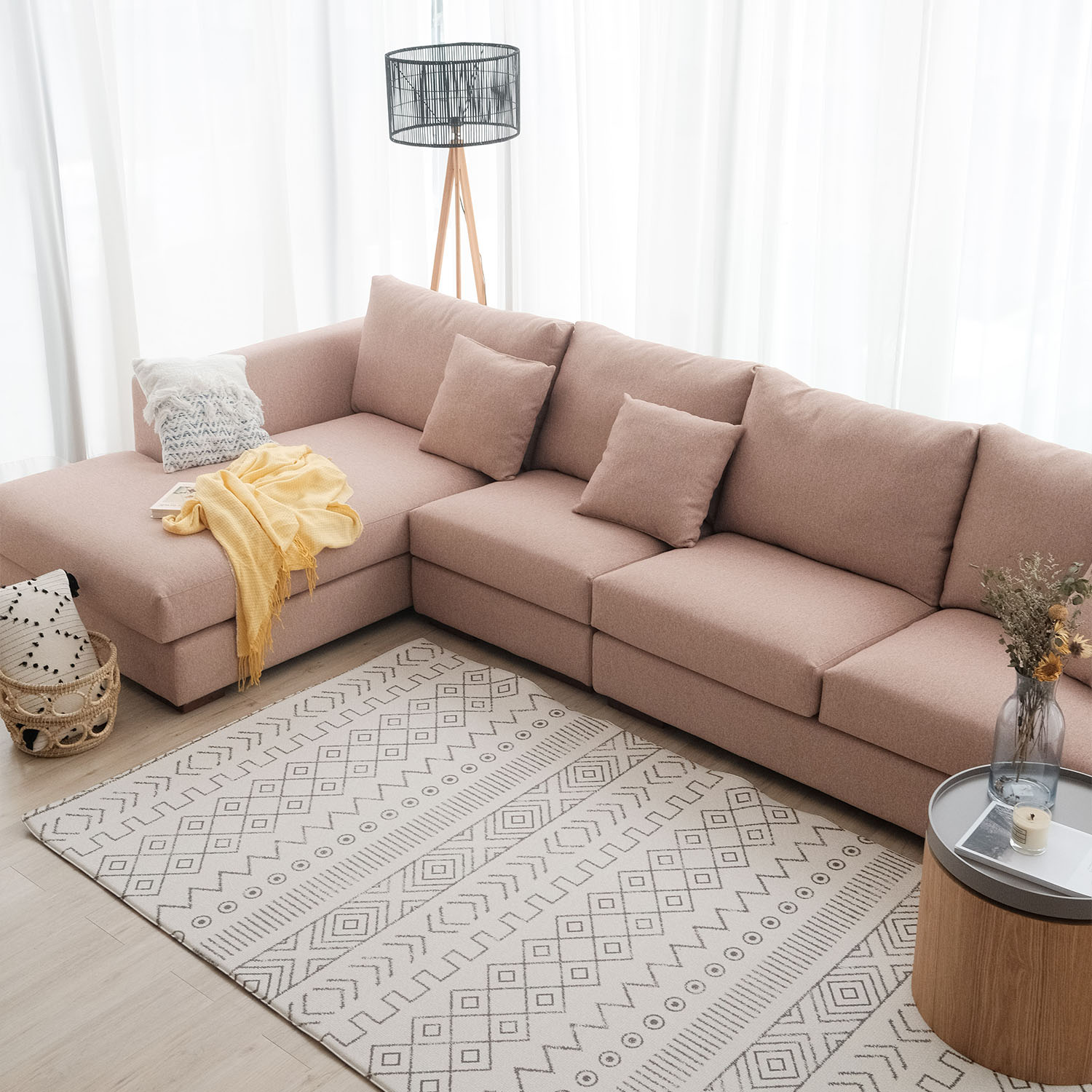 Joen Left Sectional Wide Sofa