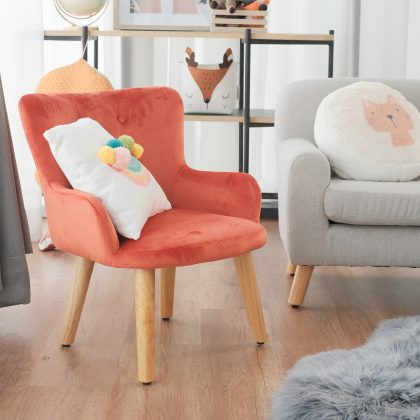 Dolly Kids Carrot Velvet Chair