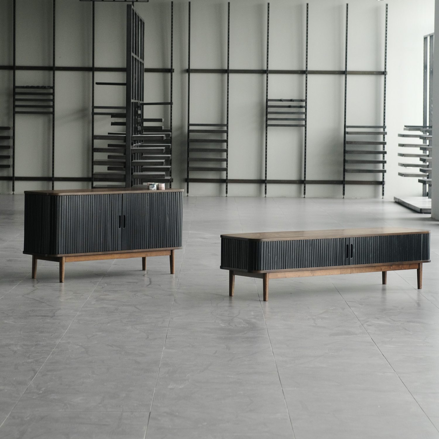 Tyler Ebony Low TV Cabinet 180cm