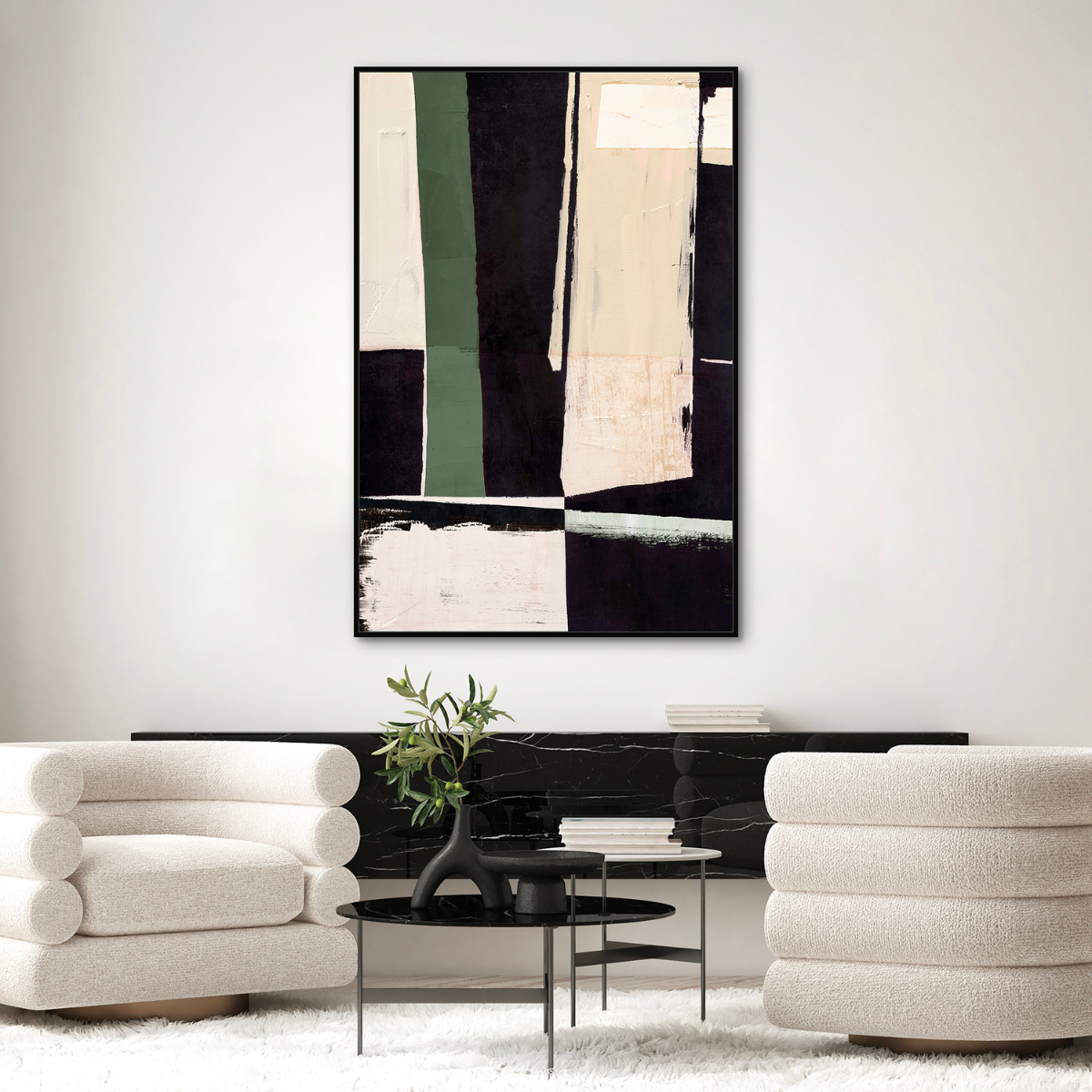 Framed Canvas 80X120cm - Monolithic Echoes