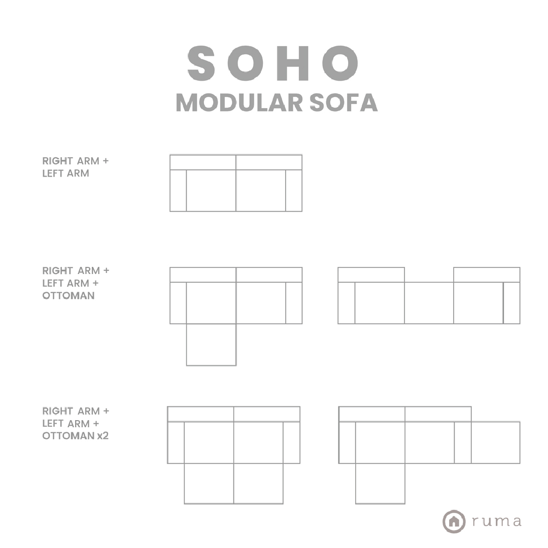 Soho Modular Armless Sofa