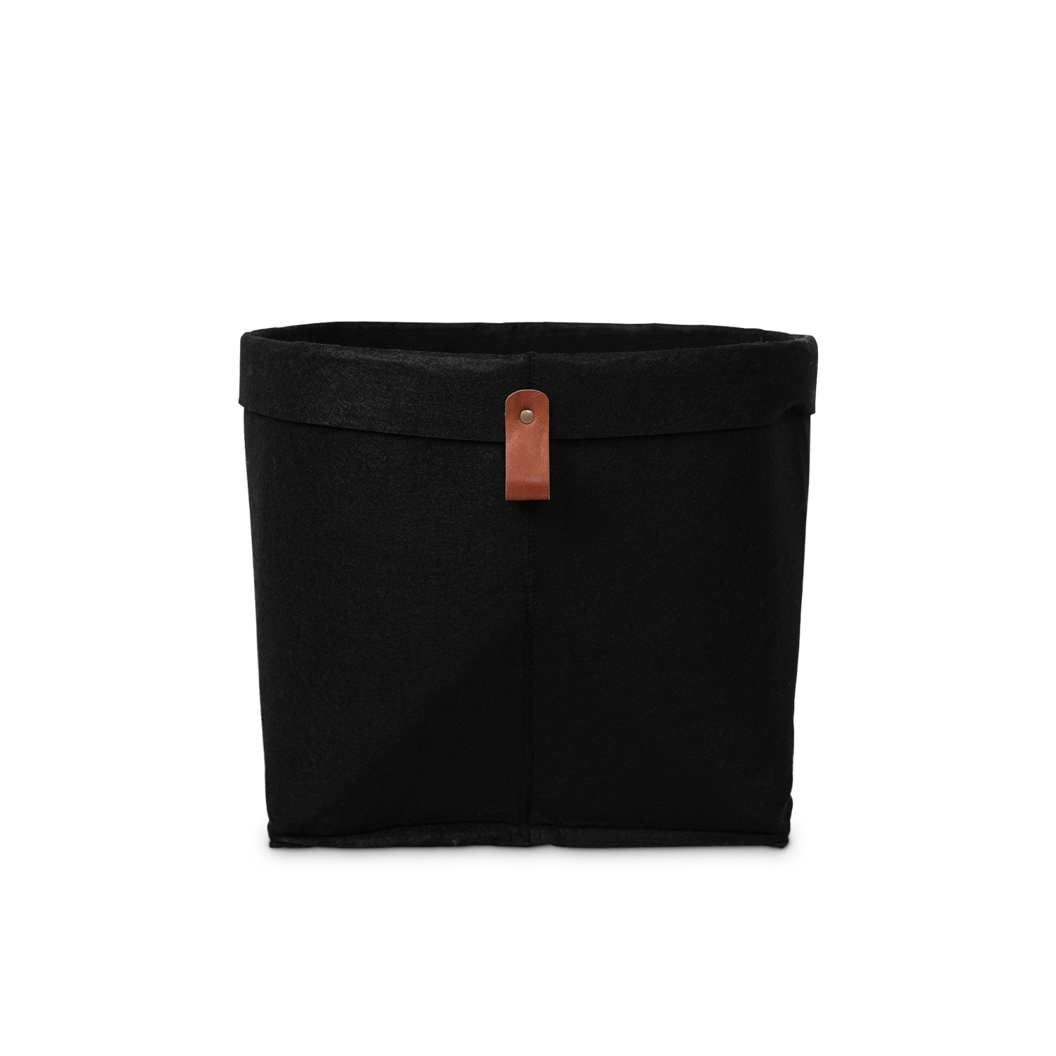 Alfie Black Felt Basket - Small