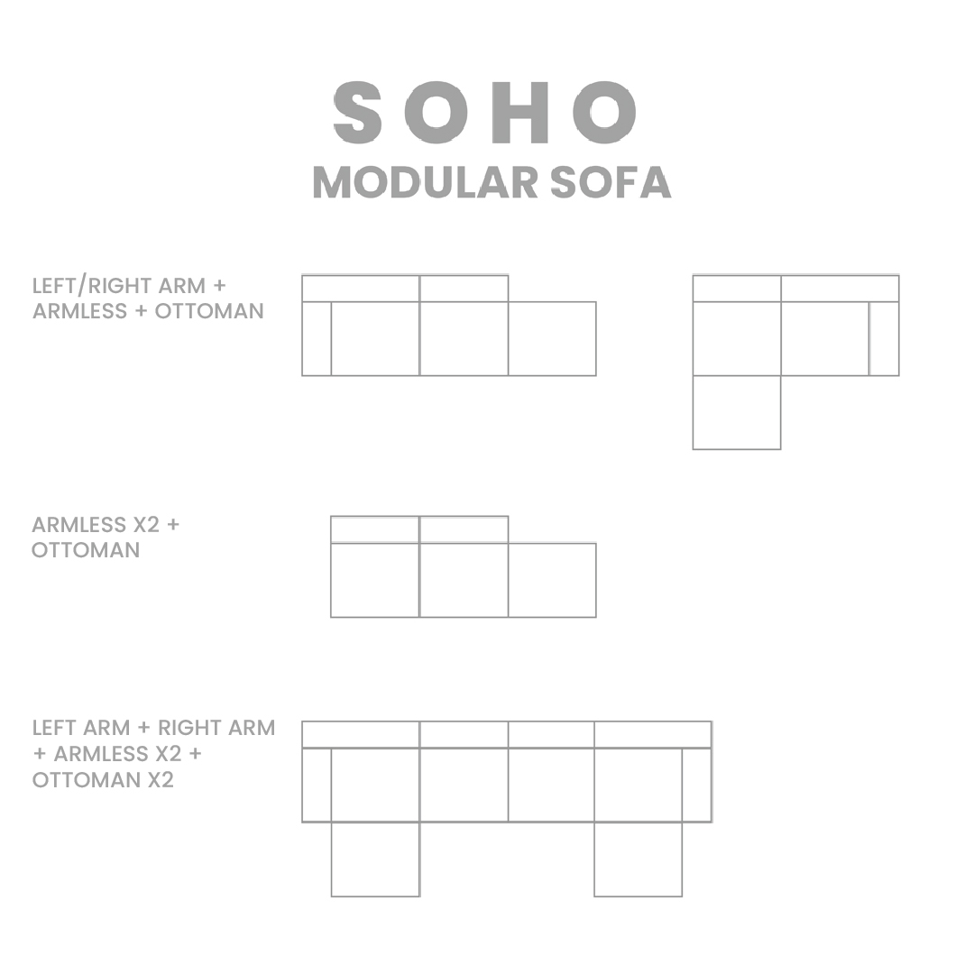 Soho Modular Armless Sofa