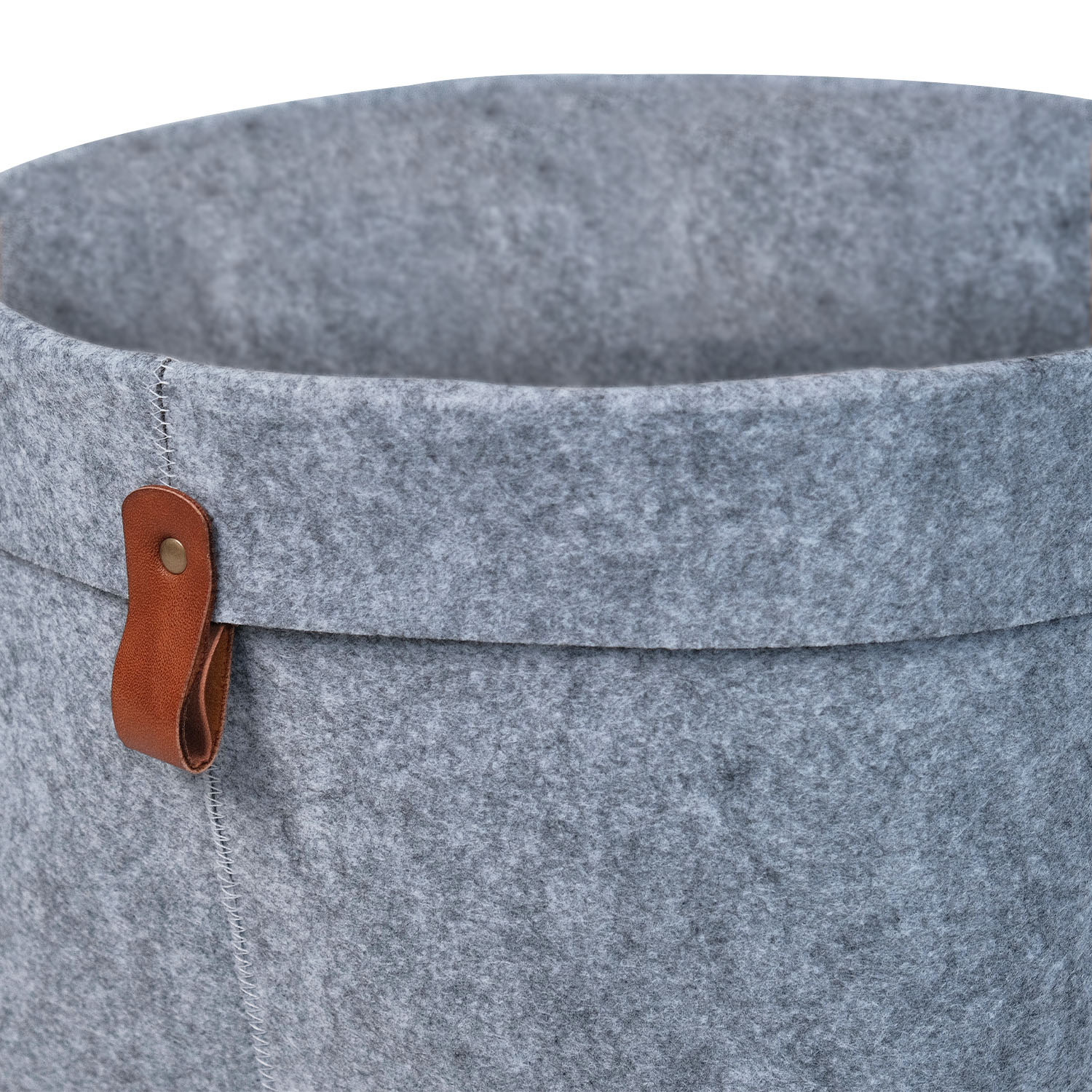 Alfie Grey Felt Basket - Small