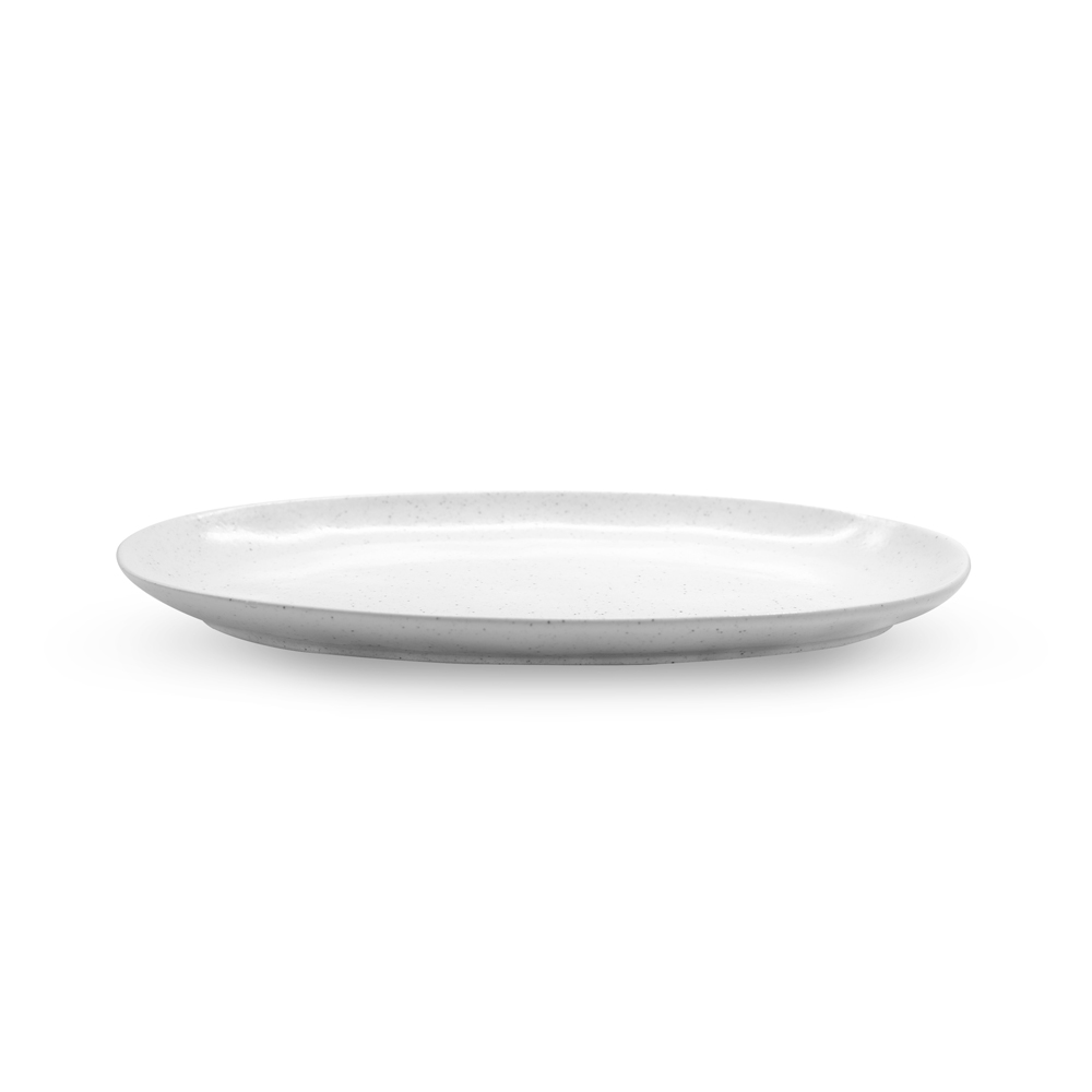 Calla White Oval Plate