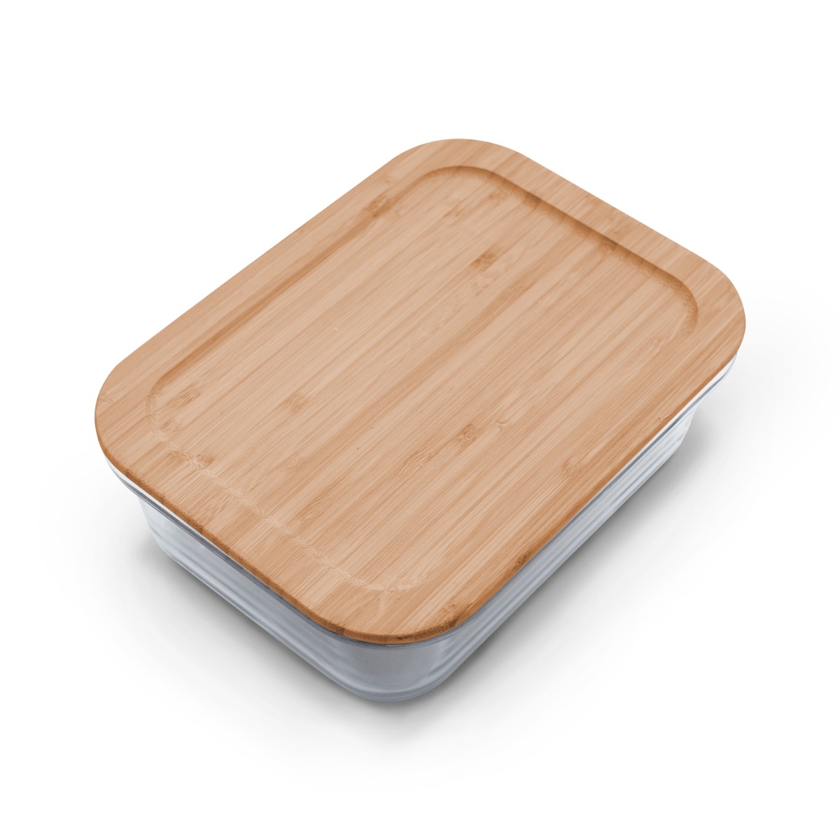 Delish Glass Food Container with Bamboo Lid (set of 4)